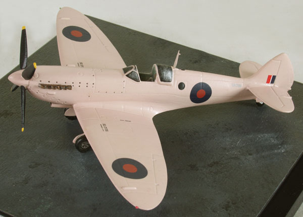 Supermarine Spitfire PR Mk X 1/72 scale pewter limited edition aircraft model. A photo reconaisance spitfire in PR pink. Handmade by Staples and Vine Ltd.