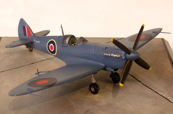 Supermarine Spitfire PR Mk XI 1/72 scale pewter limited edition aircraft model. In PR blue this aircraft was used for high speed trials. Handmade by Staples and Vine Ltd.