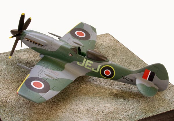 Supermarine Spitfire Mk XIVE 1/72 scale pewter limited edition aircraft model as flown by ace Johnnie Johnson. Handmade by Staples and Vine Ltd.