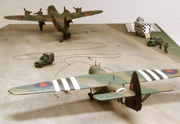 Airborne Assault 1/144 scale limited edition diorama of a Short Stirling Mk IV and Airspeed Horsa Mk I glider from Arnhem. Handmade by Staples and Vine Ltd.