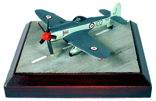 Hawker Sea Fury FB II 1/144 scale pewter limited edition aircraft model. The carrier based fighter from Hawker. Handmade by Staples and Vine Ltd.