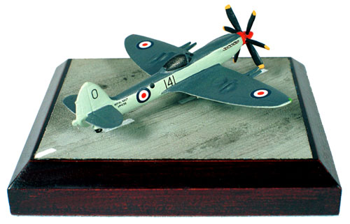 Supermarine Seafire FR Mk 47 1/144 scale pewter limited edition aircraft model from the Korean war. Handmade by Staples and Vine Ltd.