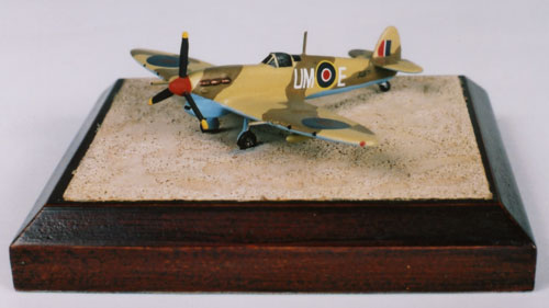 Supermarine Spitfire Mk VC 1/144 scale pewter limited edition aircraft model as flown in North Africa. Handmade by Staples and Vine Ltd.