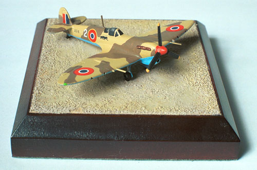 Supermarine Spitfire Mk VC 1/144 scale pewter limited edition aircraft model as flown by the Free French in North Africa. Handmade by Staples and Vine Ltd.