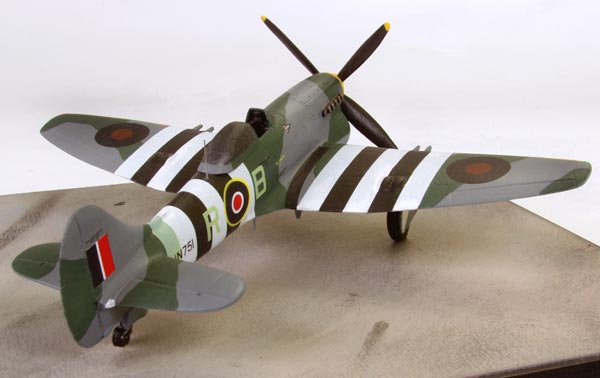 Hawker Tempest k V 1/72 scale pewter limited edition aircraft model as flown by Roland Beamont. Handmade by Staples and Vine Ltd.