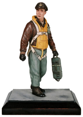 Another Day Another Mission limited edition pewter 120mm United States Air Force bomber pilot figure. Handmade by Staples and Vine Ltd.