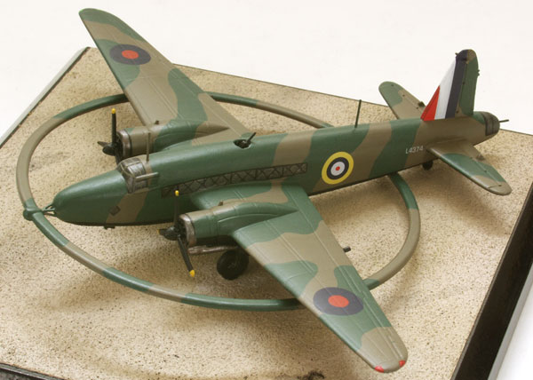 Vickers Wellington Mk DWI 1/144 scale pewter limited edition aircraft model as used to detonate mines at sea. Handmade by Staples and Vine Ltd.