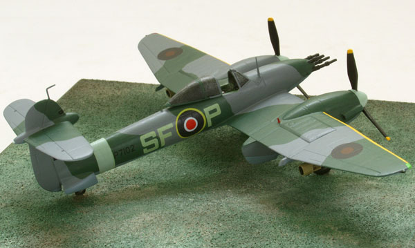 Westland Whirlwind Mk I 1/72 scale pewter limited edition aircraft model. A bomb carrying twin engine fighter. Handmade by Staples and Vine Ltd.