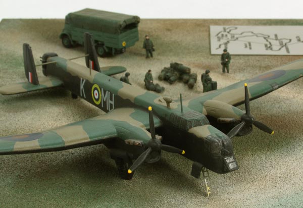 Armstrong Whitworth Whitley Mk V 1/144 scale pewter limited edition aircraft model as used on 'Operation Colossus'. Handmade by Staples and Vine Ltd.