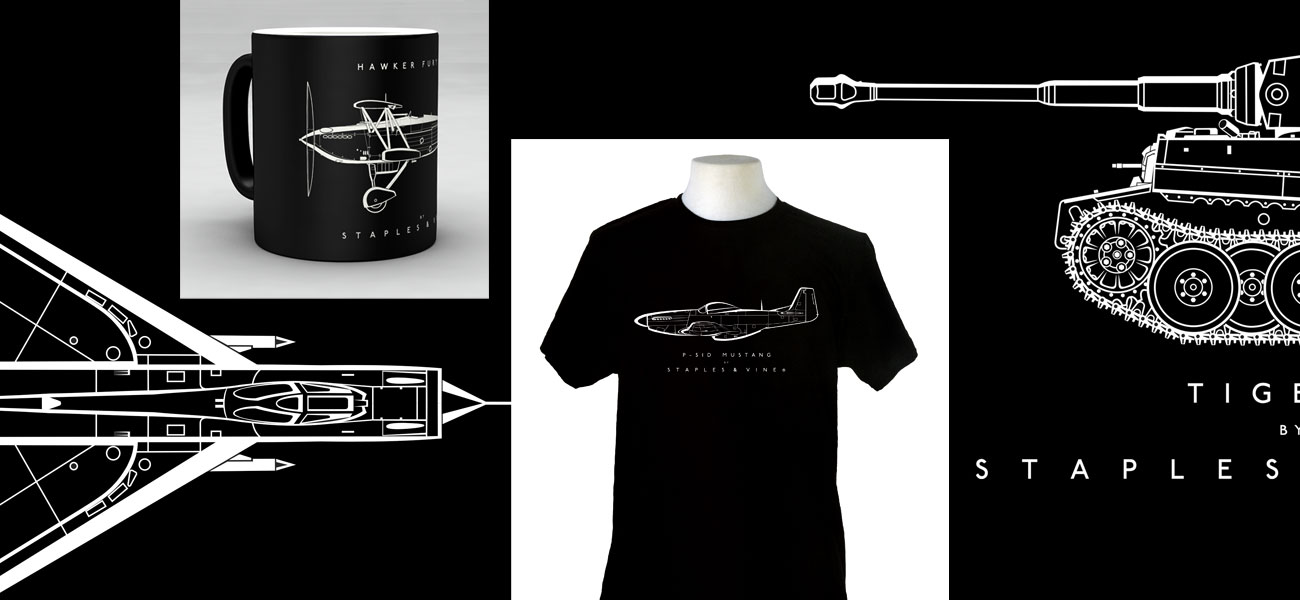 Historic pewter aircraft and tank models by Staples and Vine Ltd